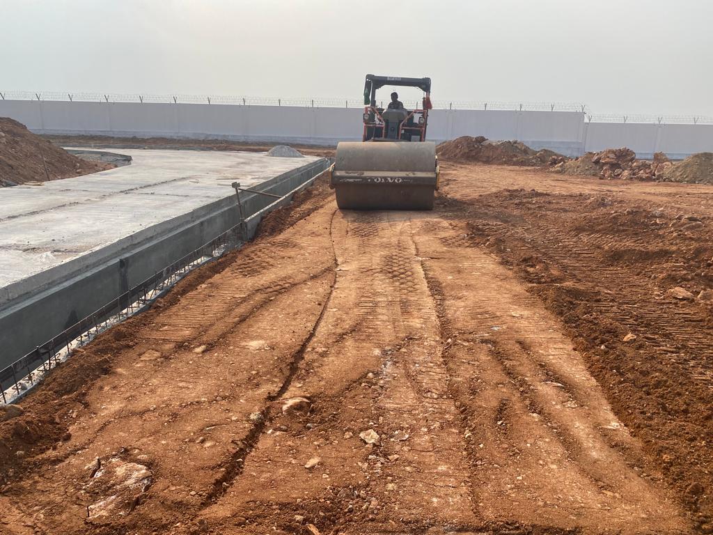 AJR road preparation and compaction work